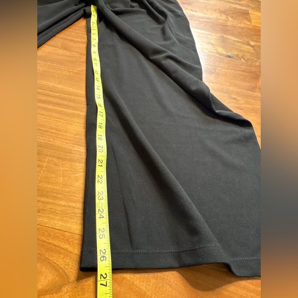 Halara Petite Large Black Waffle Wide Leg Pants - Picture 10 of 11